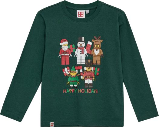 LEGO Vêtements & Accessoires 5009954 T-shirt de Noël à manches longues pour enfants – Vert foncé