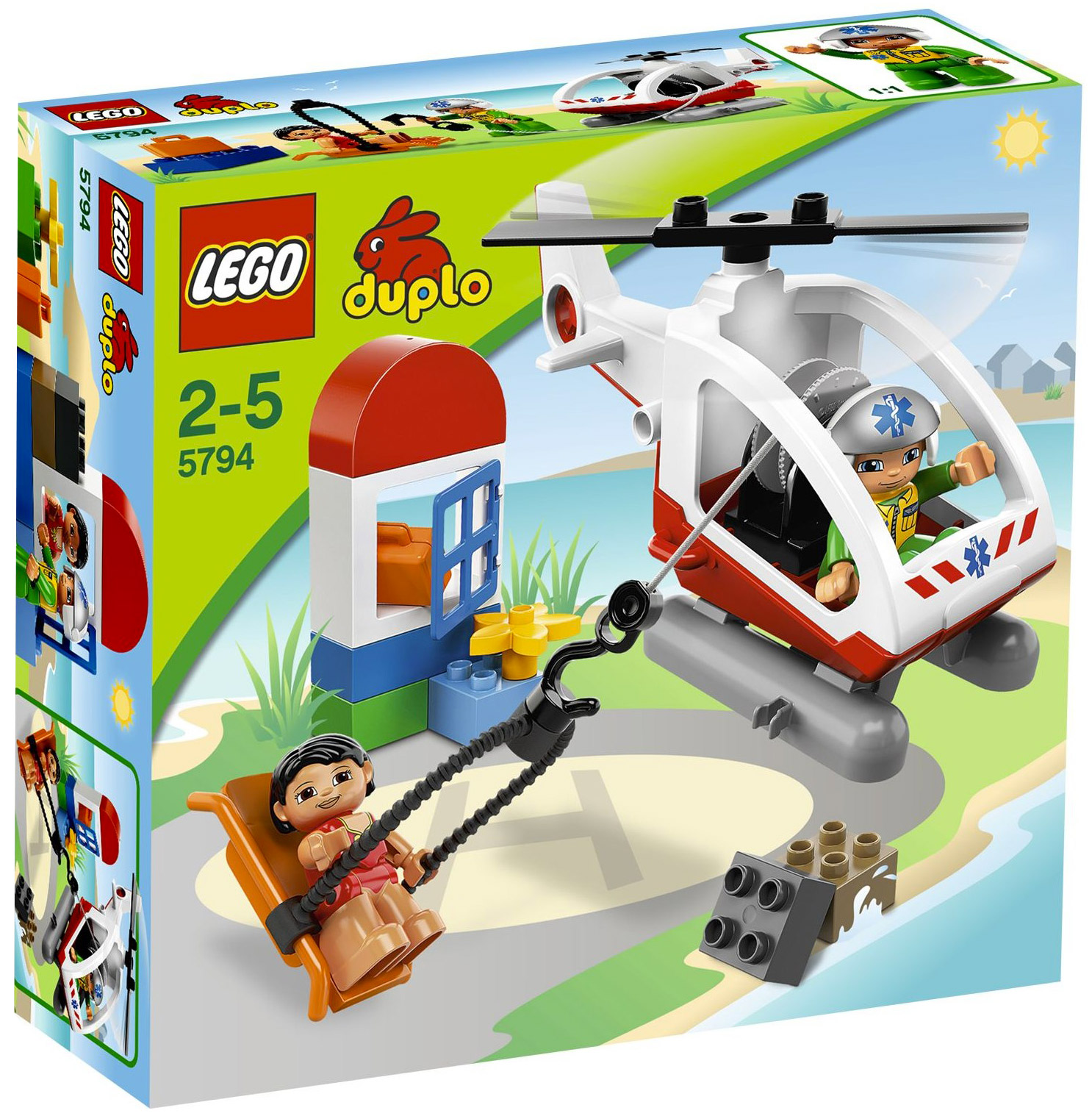 LEGO Duplo 5794 pas cher, L'hélicoptère de secours