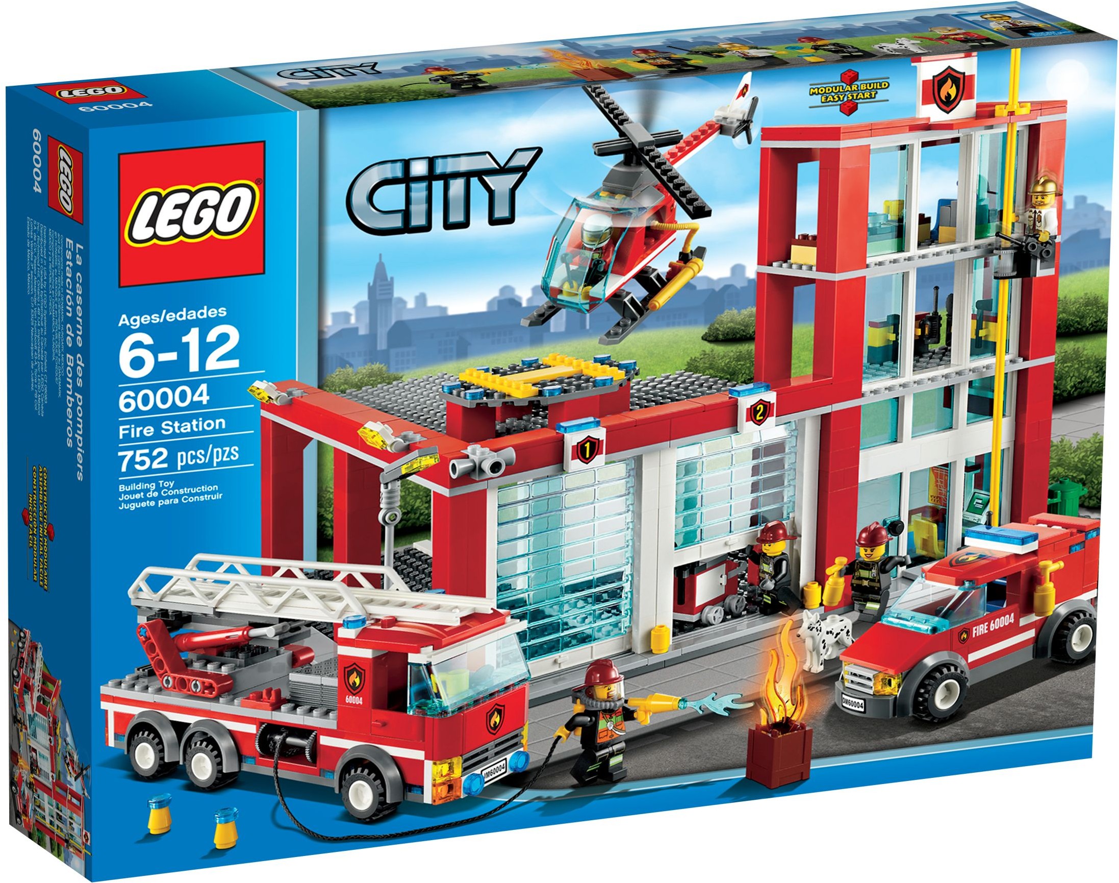 Ensemble de jeu LEGO City La caserne et le camion de pompiers