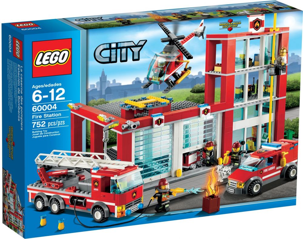 LEGO City 60004 pas cher, La caserne des pompiers