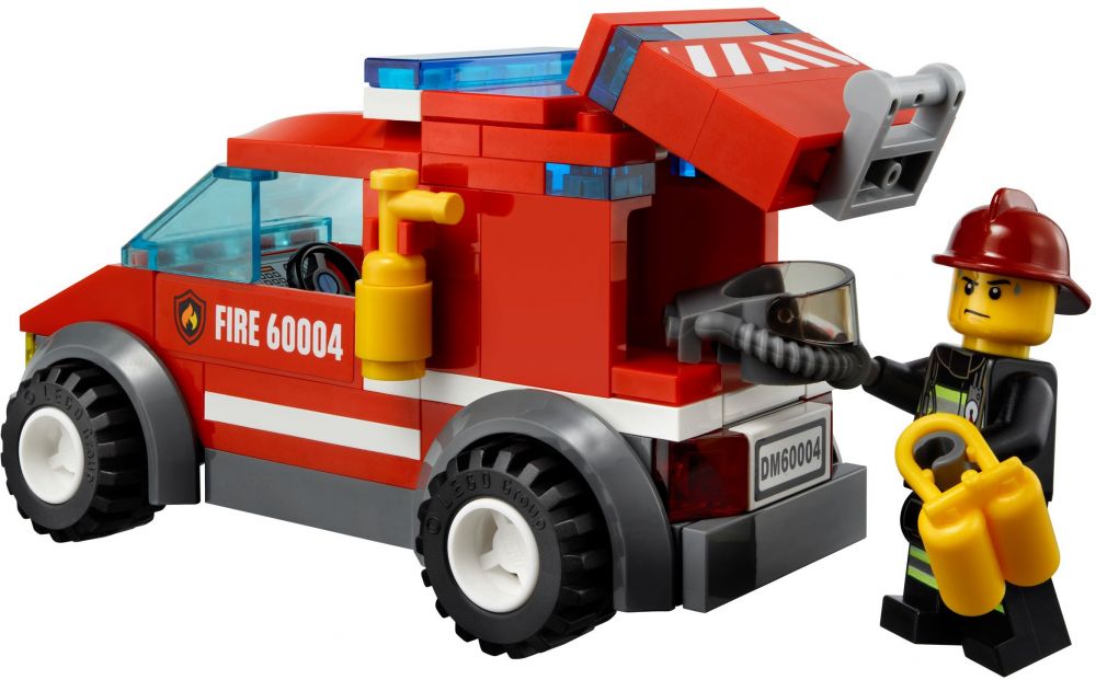 lego city caserne de pompiers set 60004 complet, sans boîte, sans notice