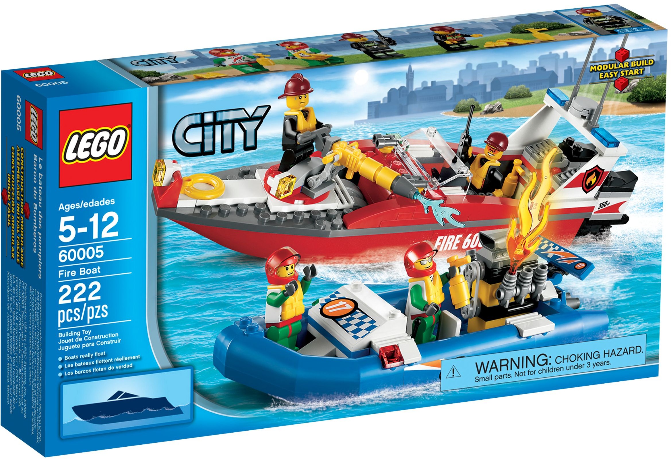 bateau de pompier lego