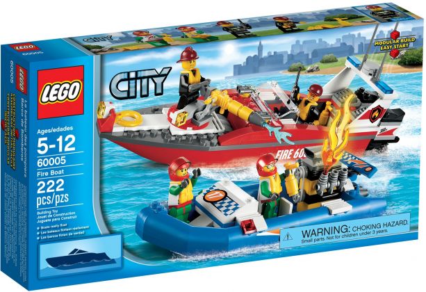 LEGO City 60005 Le bateau des pompiers