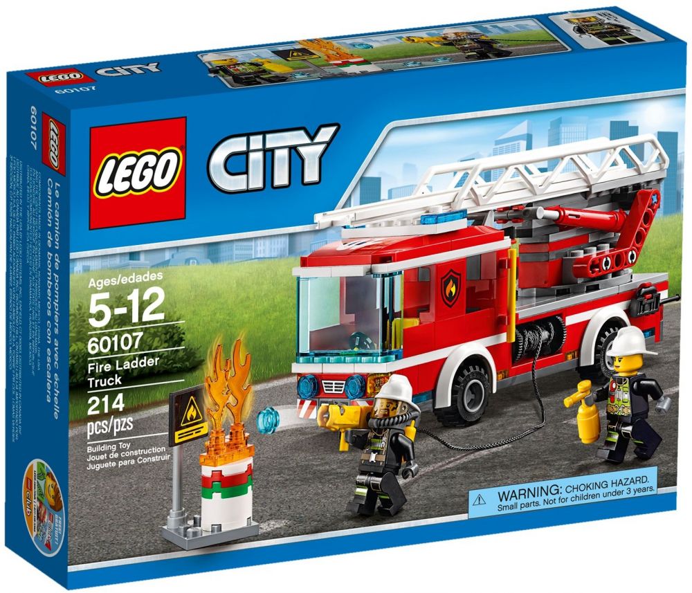 LEGO City 60107 pas cher, Le camion de pompiers avec échelle