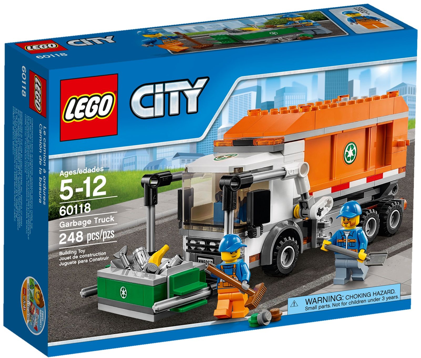 LEGO City 60118 pas cher, Le camion poubelle