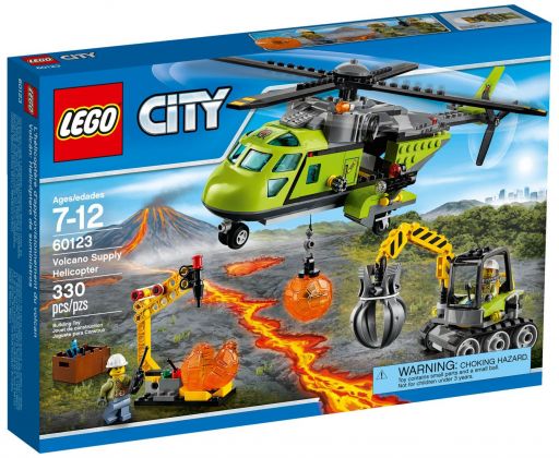LEGO City 60123 L'hélicoptère d'approvisionnement du volcan