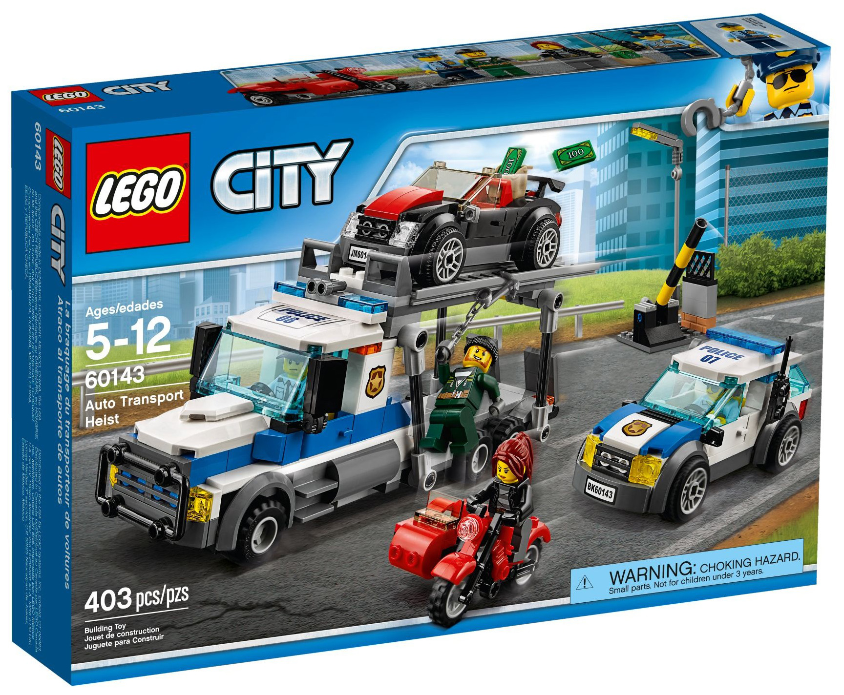 LEGO City 60143 pas cher, Le braquage du transporteur de voitures