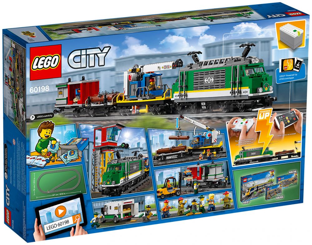 LEGO City 60198 Le train de marchandises télécommandé, Zoom sur le nouveau LEGO  City 60198 Le train de marchandises télécommandé : 1226 pièces - 6  minifigurines - 199,99€ chez LEGO - Juillet 2018 >>, By Avenue de la  brique