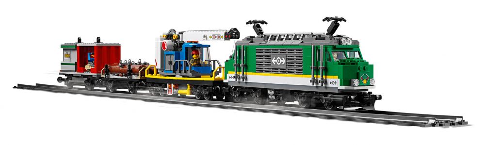 LEGO City 60198 pas cher, Le train de marchandises télécommandé