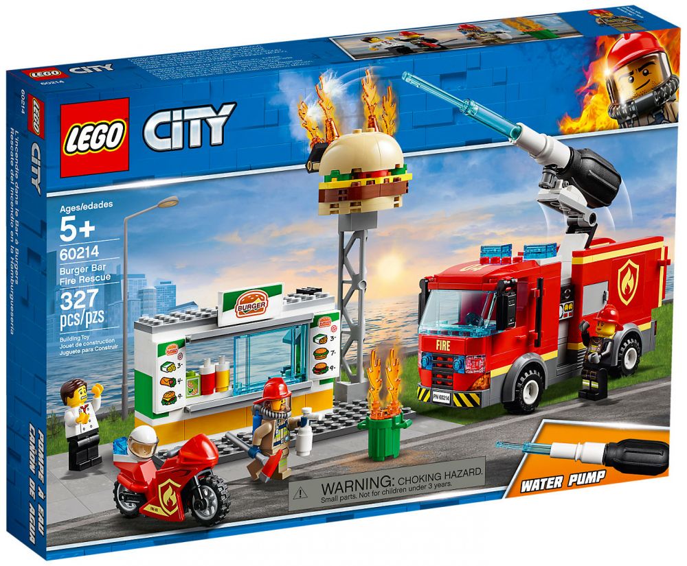 Camion De Pompiers Lego City Avec Pompier Et Bouche D'incendie En  Arrière-plan Ia Générative