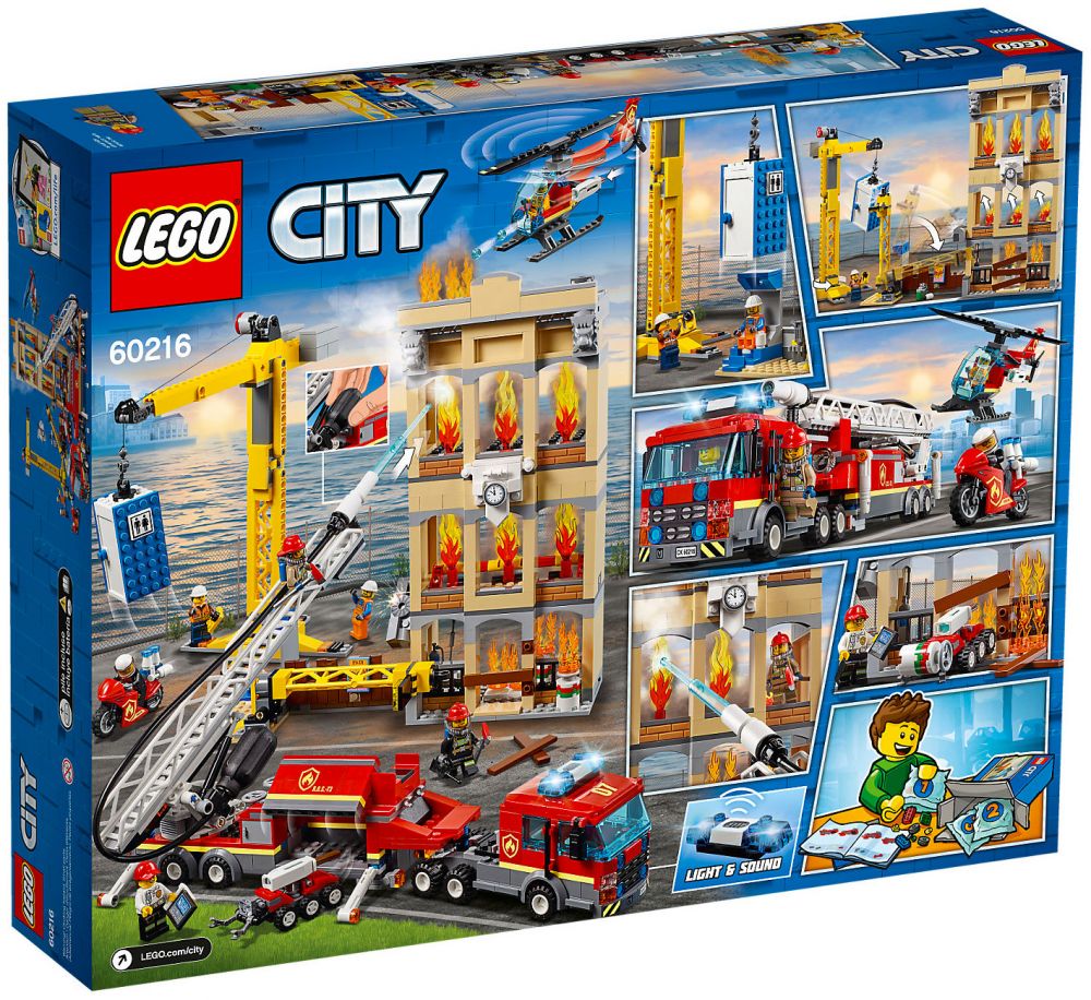 Les Pompiers Du Centre-Ville 60216 LEGO® : la boîte à Prix Carrefour