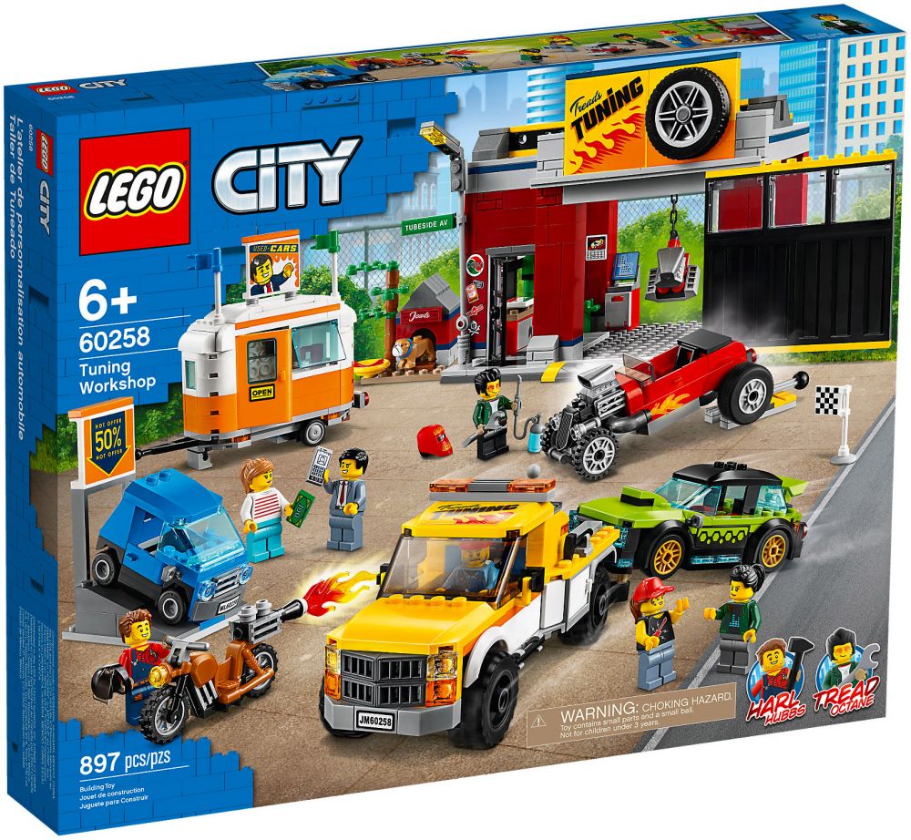 LEGO City 60258 pas cher, L'atelier de tuning