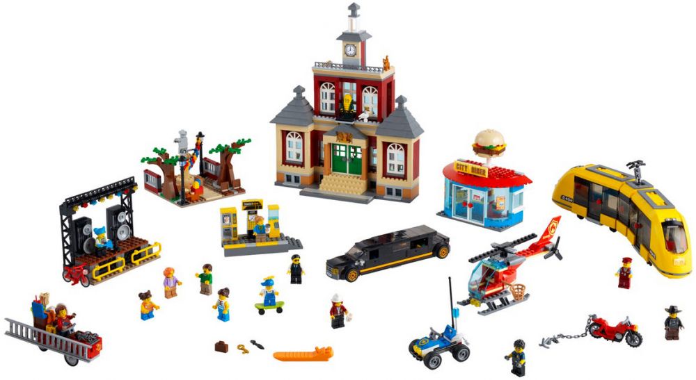 LEGO City 60271 pas cher, La place du centre-ville