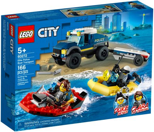 LEGO City 60272 Le transport de bateau de la police d'élite