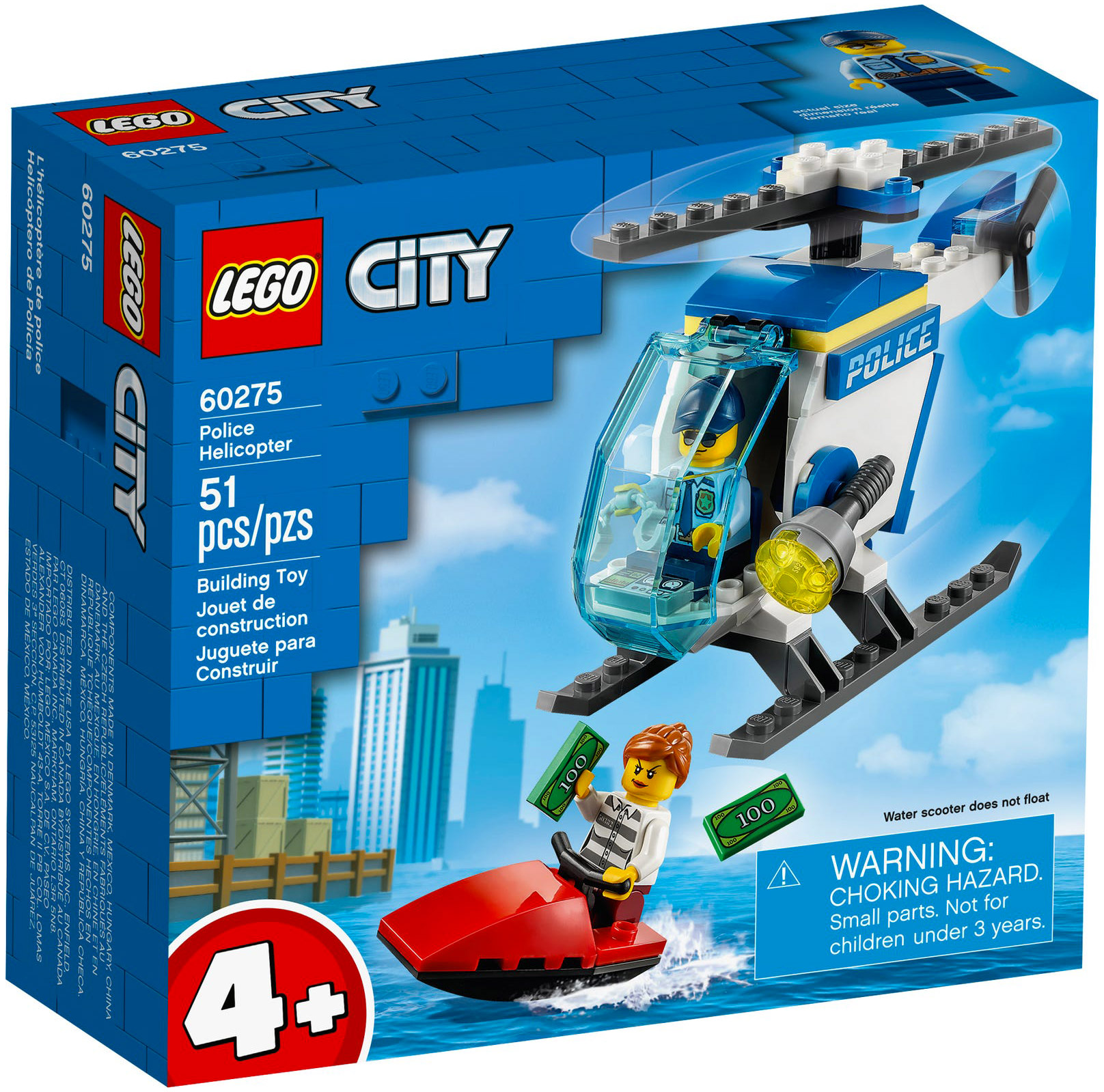 LEGO City 60275 pas cher, L'h?�licopt?�re de la police