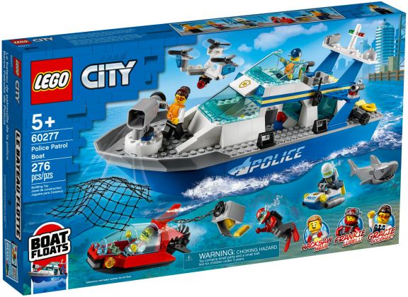 LEGO City 60277 Le bateau de patrouille de la police