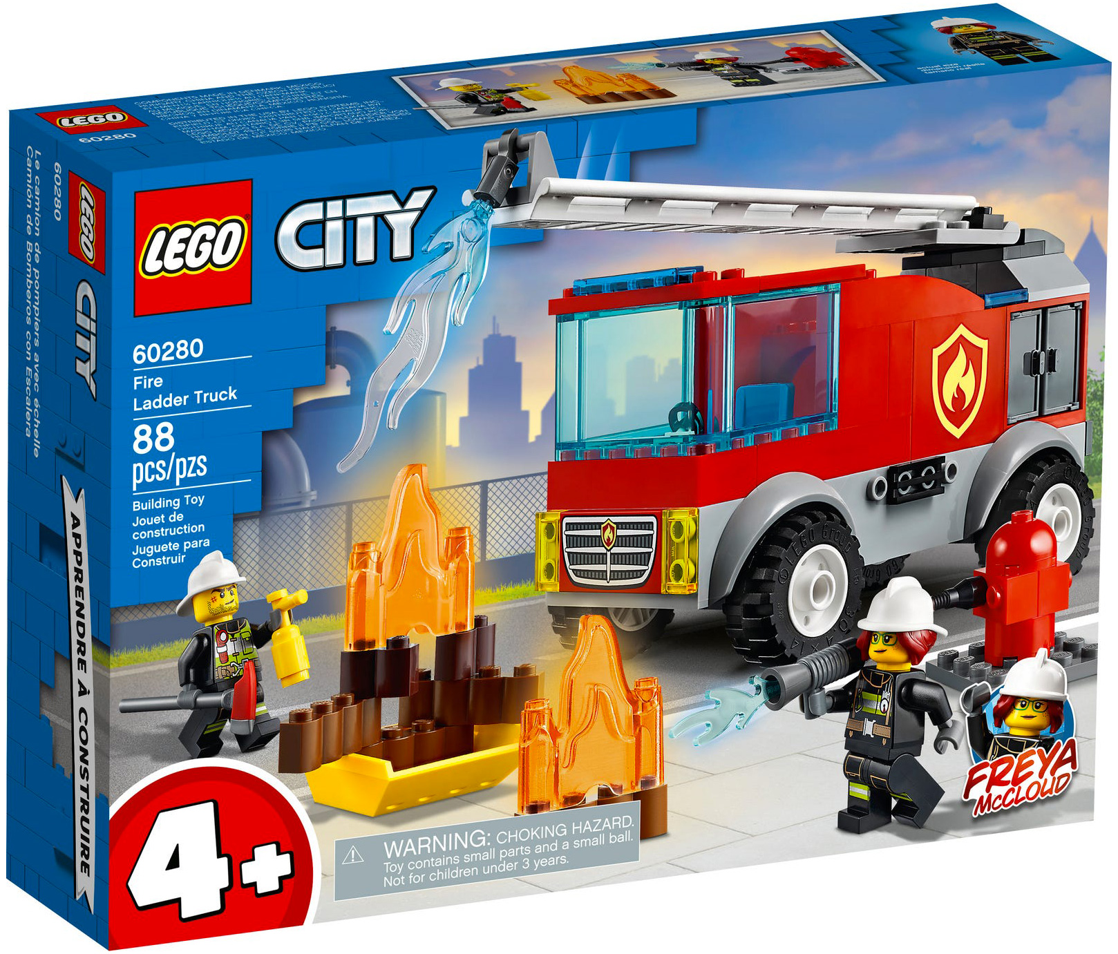 Camion De Pompiers Lego City Avec Pompier Et Bouche D'incendie En  Arrière-plan Ia Générative