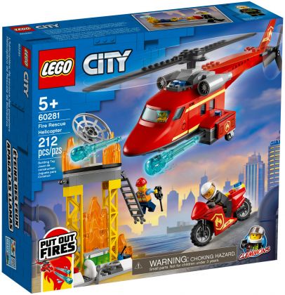 LEGO City 60281 L'hélicoptère de secours des pompiers