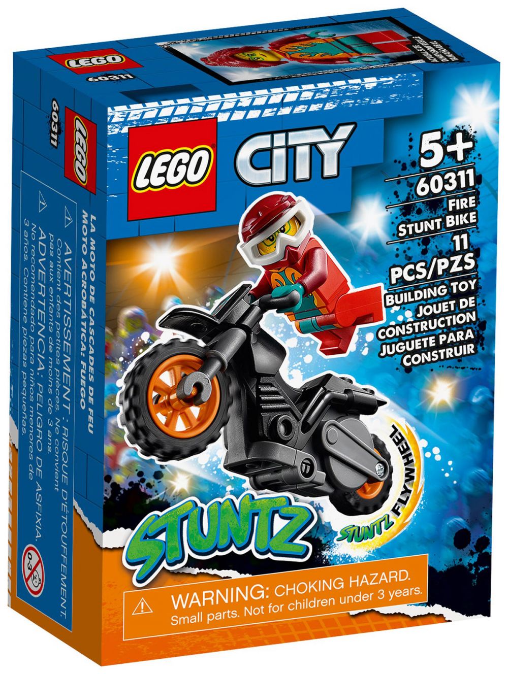 LEGO City 60311 pas cher, La moto de cascade de Feu
