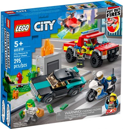 LEGO City 60319 Le sauvetage des pompiers et la course-poursuite de la police