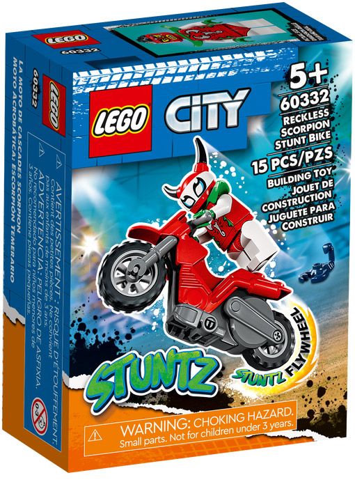 LEGO City 60332 pas cher, La moto de cascade du Scorpion téméraire