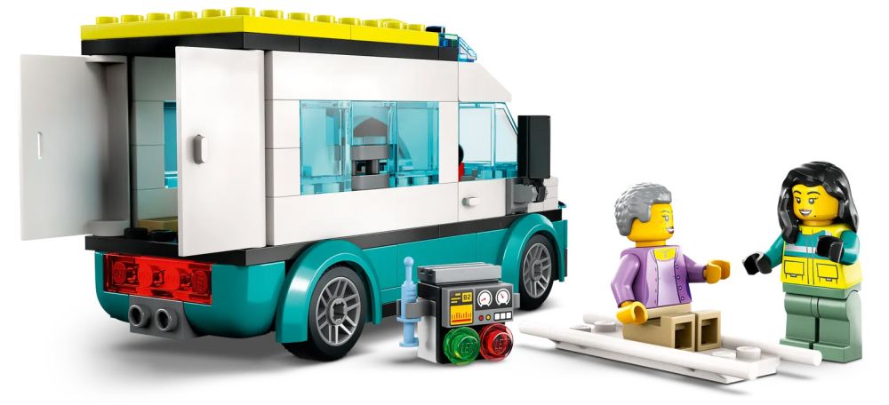 LEGO City 60371 pas cher, Le QG des véhicules d'urgence