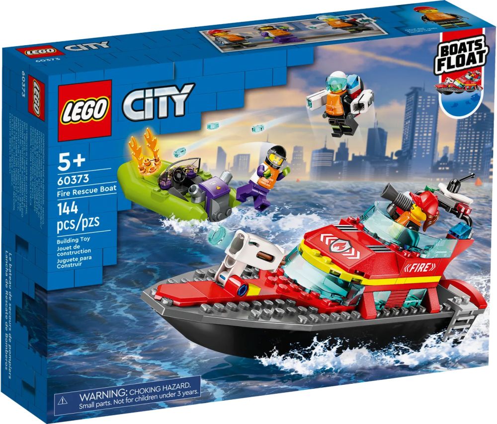 LEGO City 60373 pas cher Le bateau de sauvetage des pompiers