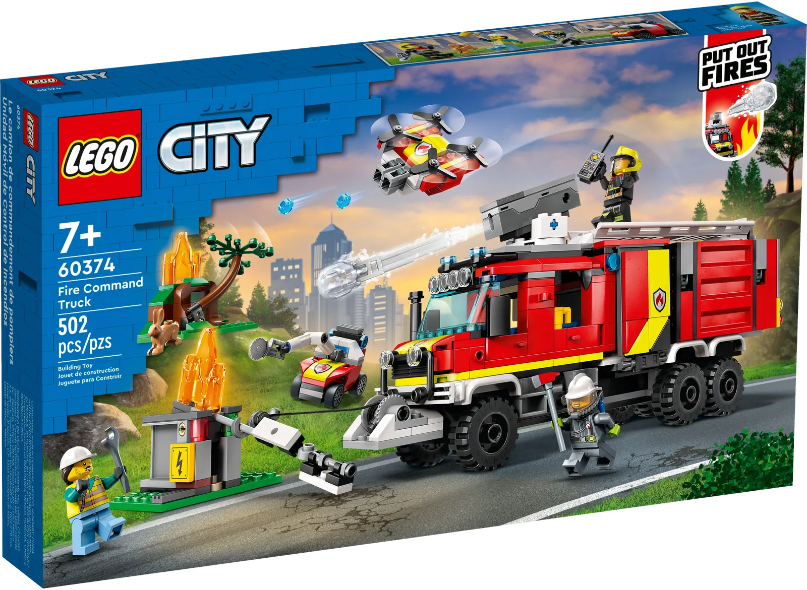 LEGO City 60374 pas cher, Le camion d'intervention des pompiers