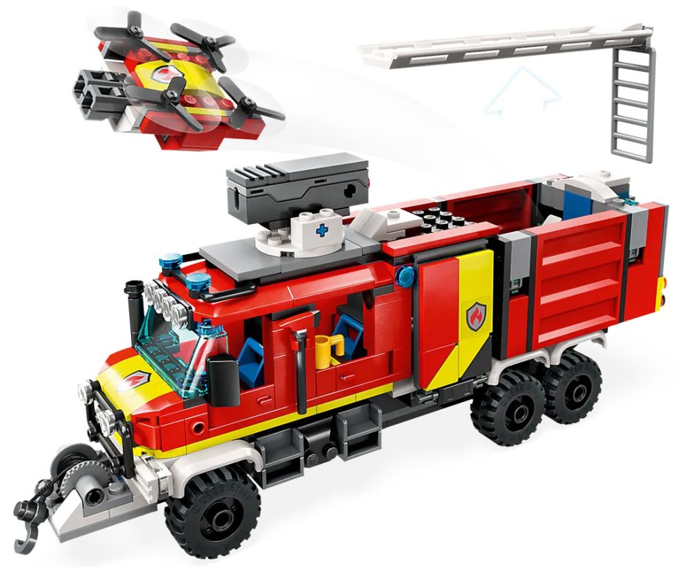 LEGO City 60374 pas cher, Le camion d'intervention des pompiers