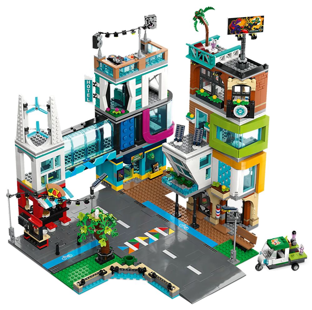 LEGO® City 60380 Le Centre-Ville, Jouet de Maquettes avec Salon de  Coiffure, Vétérinaire, et Hôtel - Cdiscount Jeux - Jouets