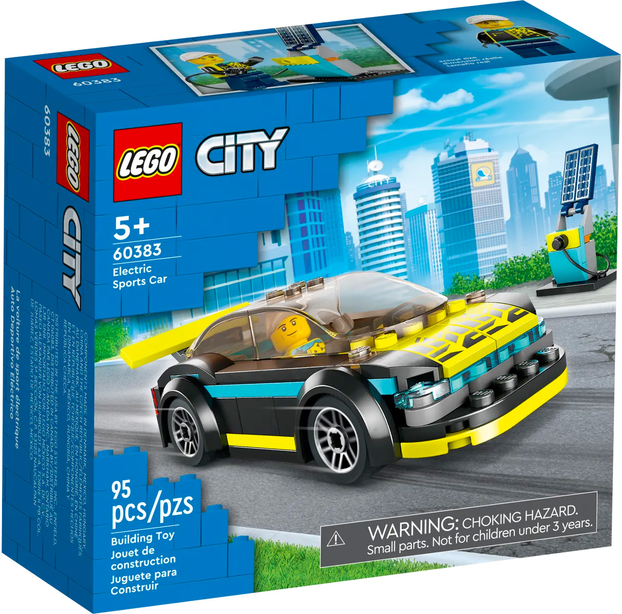 LEGO City 60383 pas cher, La voiture de sport électrique