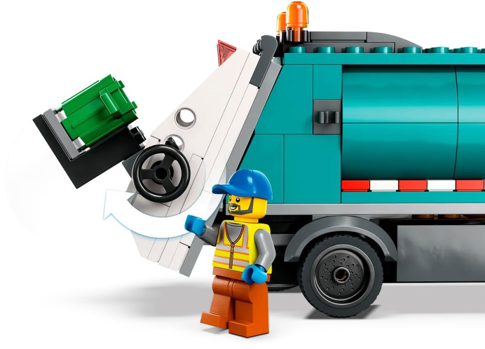 LEGO City 60386 Le Camion de Recyclage, Jouet Camion-Poubelle, Jeu