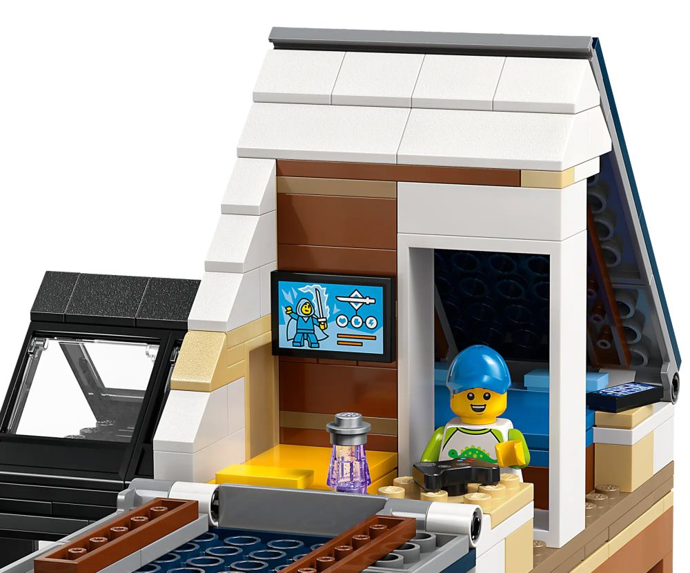 LEGO 60398 City La Maison Familiale et la Voiture Électrique, Maquette de  Poupée Modulaire avec Jouet de Voiture et Minifigurines, Jeu pour Garçons  et