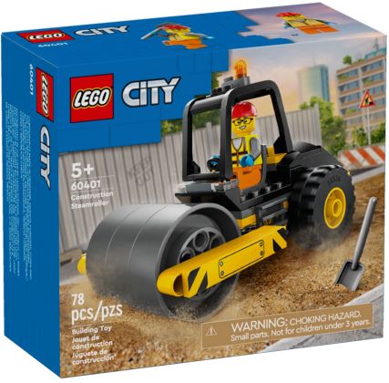 LEGO City 60401 Le rouleau compresseur de chantier