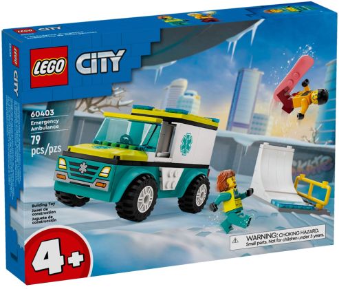 LEGO City 60403 L’ambulance de secours et le snowboardeur