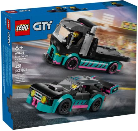 LEGO City 60406 La voiture de course et le camion de transport de voitures