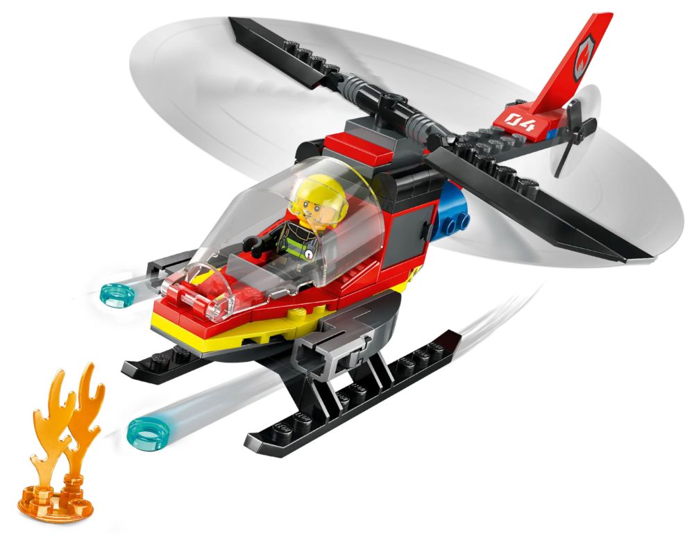 LEGO City 60413 L'Avion de Sauvetage des Pompiers, Jouet avec 3  Minifigurines de Pilote, Pompière pas cher 