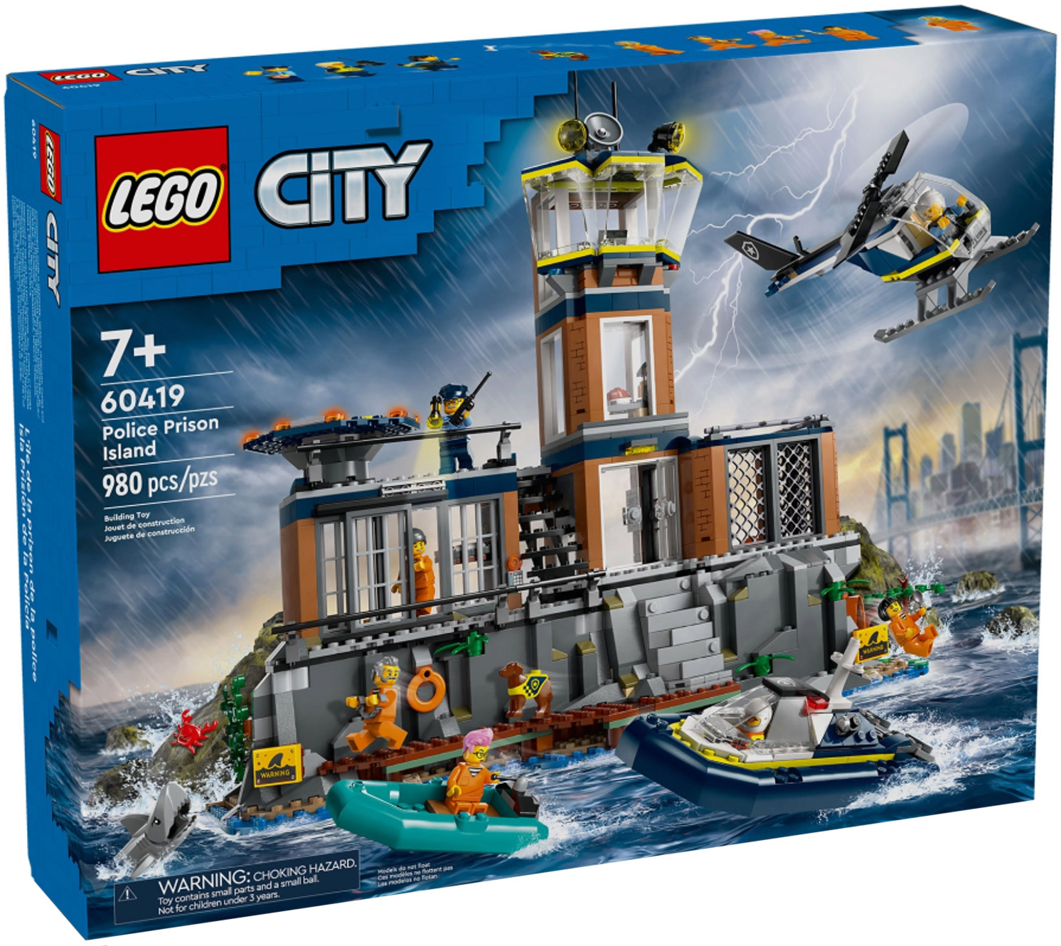 LEGO City 60419 pas cher, La prison de la police en haute mer