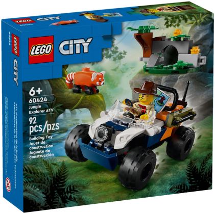 LEGO City 60424 Le tout-terrain de l’explorateur de la jungle et le panda roux