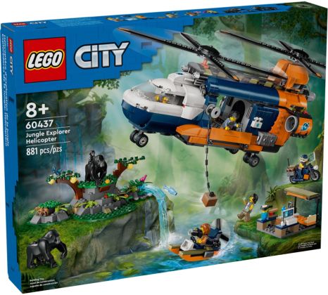 LEGO City 60437 L’hélicoptère de l’explorateur de la jungle au camp de base