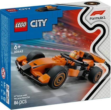 LEGO City 60442 Voiture de course McLaren avec pilote de F1