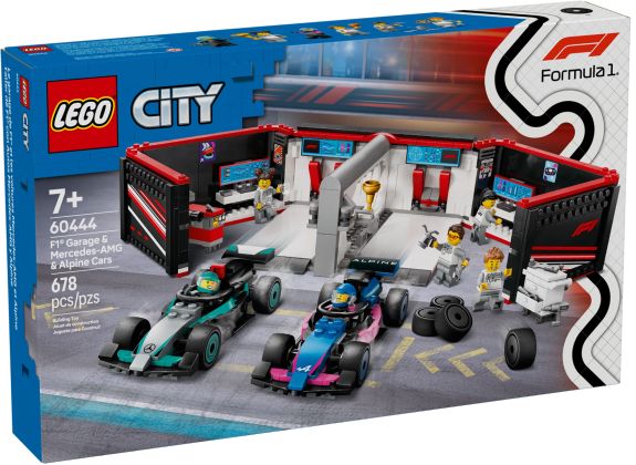 LEGO City 60444 Garage de F1 et voitures Mercedes-AMG et Alpine