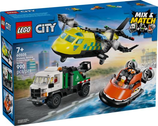 LEGO City 60505 Airplane, Service Truck & Hovercraft Remix