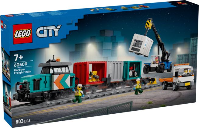 LEGO City 60509 Le train de marchandises du port avec grue et camion