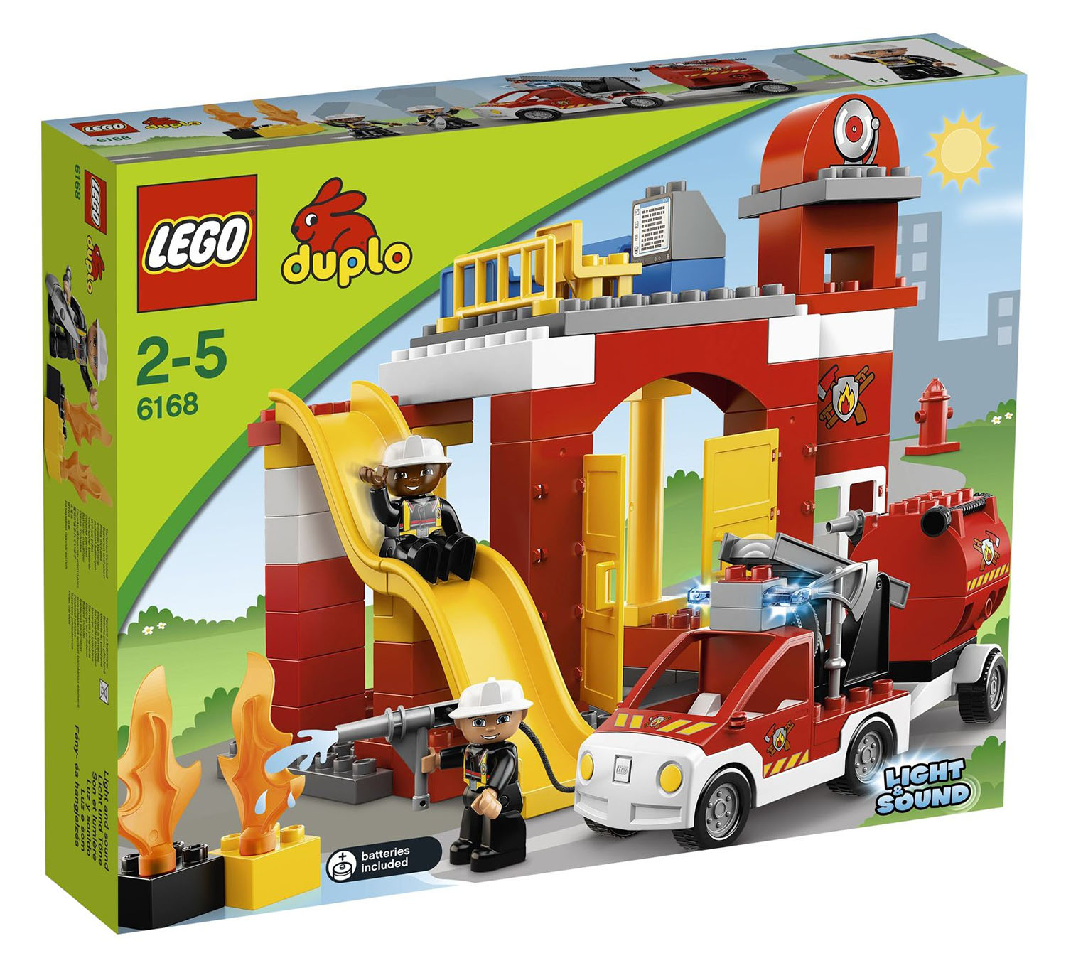 LEGO Duplo 6168 pas cher, La caserne des pompiers