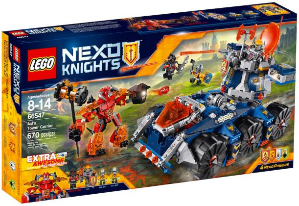 LEGO Nexo Knights 66547 Le transporteur de tour d'Axl