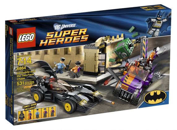 LEGO DC Comics 6864 La poursuite de Double-Face en Batmobile