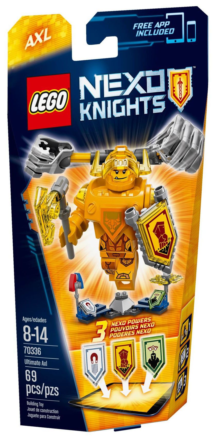 LEGO Nexo Knights 70336 pas cher, Axl l'Ultime chevalier