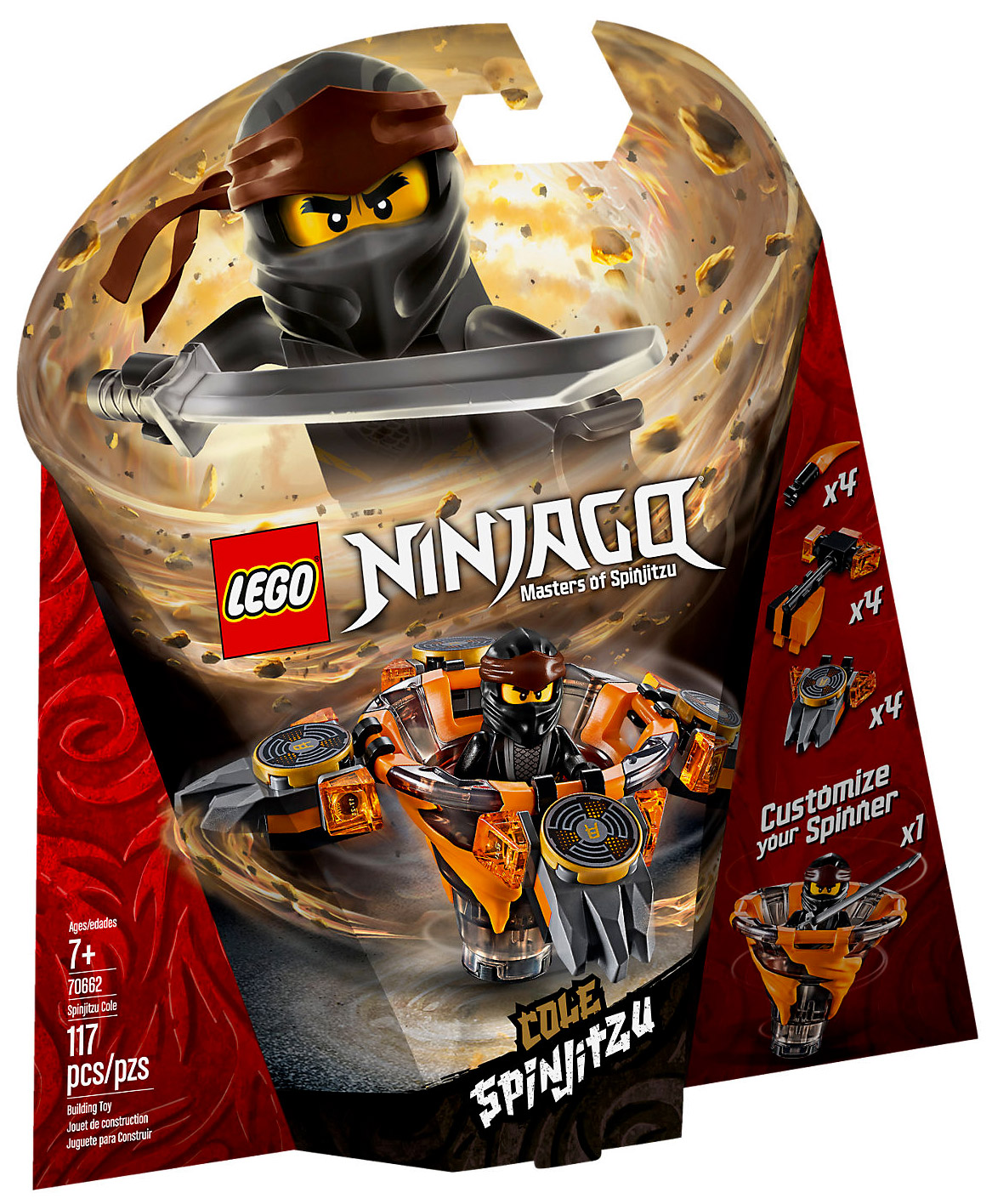 LEGO Ninjago 70662 pas cher Toupie Spinjitzu Cole