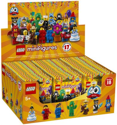 LEGO Minifigures 71021-60 Série 18 : Thème Fête - Boîte 60 Minifigurines